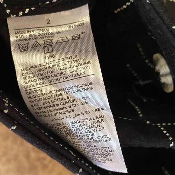 OLD Navy academia Black plaid Pixie Tuxedo Skinny cropped flat front dress pant - Picture 5 of 9